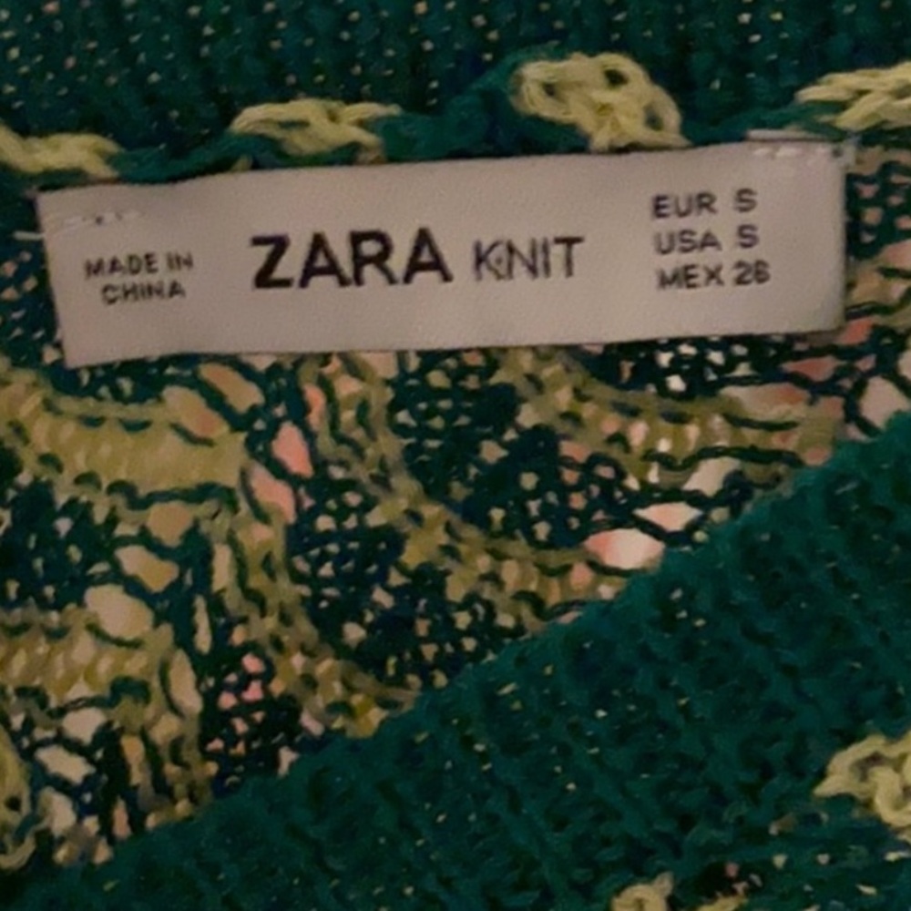 Zara Green knit crop top - Picture 8 of 8